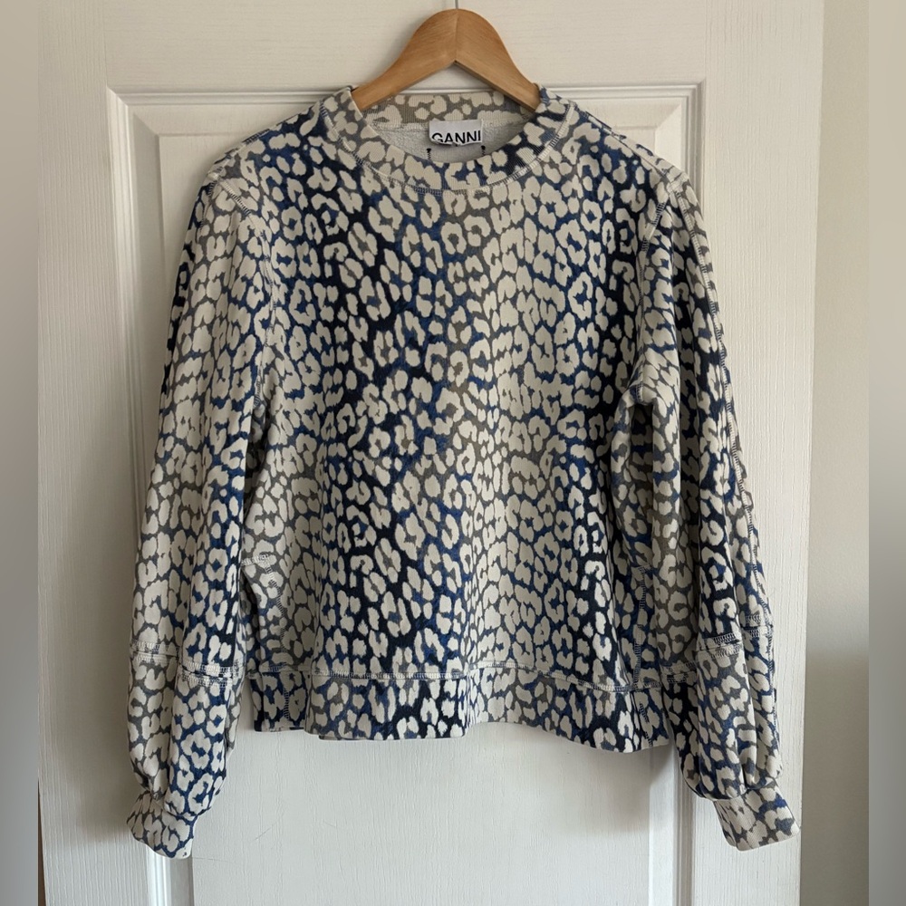 Ganni leopard print crewneck
